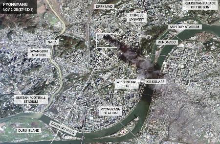 平壌で工場火災か、黒い煙|全国海外|神戸新聞NEXT