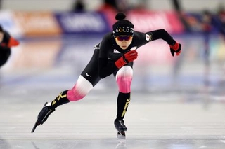 　調整する高木美帆＝ソルトレークシティー（共同）