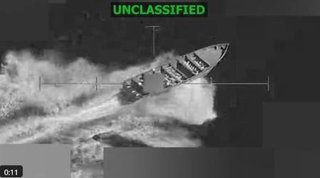 　米南方軍が米時間１６日にＸ（旧ツイッター）で公開した攻撃の映像（米南方軍のＸから、共同）