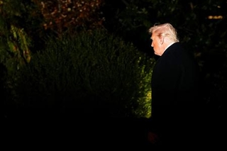 　トランプ米大統領＝１６日、ワシントン（ロイター＝共同）