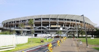 　アジア大会のメイン会場「パロマ瑞穂スタジアム」＝名古屋市