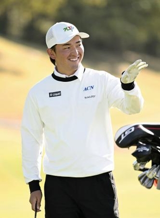 　プロアマ戦で笑顔を見せる金子駆大＝Ｋｏｃｈｉ黒潮ＣＣ