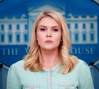 　レビット米大統領報道官（ゲッティ＝共同）