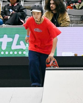 　女子ストリート準々決勝に出場した松本雪聖＝北九州メッセ