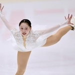 　女子ＳＰ　演技する三宅咲綺＝木下カンセーアイスアリーナ