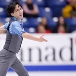 　男子で３位となった三浦佳生のフリーの演技＝サスカトゥーン（共同）