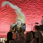 　３日、サウジアラビア・リヤドで開催された歌舞伎舞踊の公演で舞う中村隼人さん（共同）