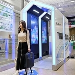 　ＪＲ長岡駅に設置された顔認証改札機＝５日午前、新潟県長岡市