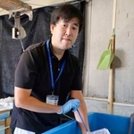 　茨城県水産試験場でボタンエビの養殖を担当する水谷宏太主任＝１０月、茨城県ひたちなか市