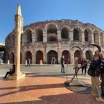 　ミラノ・コルティナ冬季五輪の閉会式が行われるベローナの円形闘技場＝６日（共同）