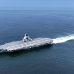 　中国の新型空母「福建」＝２０２４年５月（新華社＝共同）