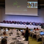 　銀歯として虫歯治療に使う「歯科用アマルガム」の製造や輸出入を２０３４年末までに禁止することで合意した水俣条約の締約国会議＝７日、スイス・ジュネーブ（共同）