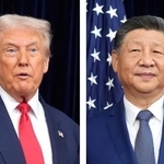 　トランプ米大統領、中国の習近平国家主席（いずれもＡＰ＝共同）