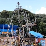 　関西電力美浜原発での原発新設に向けたボーリング調査＝１０日午後、福井県美浜町（同社提供）