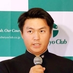 　プロ転向を表明した男子ゴルフの中野麟太朗＝１１日、静岡県太平洋クラブ御殿場