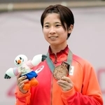 　女子５２キロ級で銅メダルを獲得した岸野文音＝東京武道館