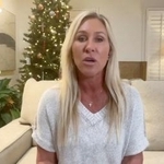 　辞意を表明するグリーン米下院議員＝２１日（グリーン氏のＸから、ロイター＝共同）