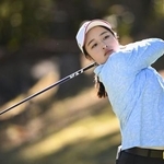 　第３日、通算１１アンダーで首位に立った呉佳晏＝エリエールＧＣ松山