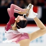 　女子フリー　演技する千葉百音＝ヘルシンキ（共同）