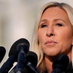 　マージョリー・グリーン米下院議員＝１８日、ワシントン（ＡＰ＝共同）