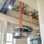 　東北電力蓬莱発電所３号機で取り換えられる最新型の水車ランナ（羽根車）＝２０２４年９月、福島市（同社提供）