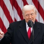 　トランプ米大統領＝２５日、ワシントン（ロイター＝共同）