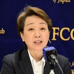 　日本外国特派員協会で記者会見するＪＯＣの橋本聖子会長＝２６日、東京都千代田区