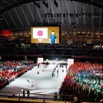 　「東京デフリンピック」の閉会式＝２６日、東京体育館