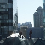 　北京市内の高層マンション＝１０月