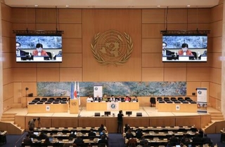 　スイス・ジュネーブで開幕した対人地雷禁止条約の締約国会議＝１日（共同）