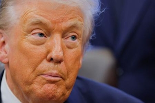 　トランプ米大統領＝３日、ワシントン（ロイター＝共同）