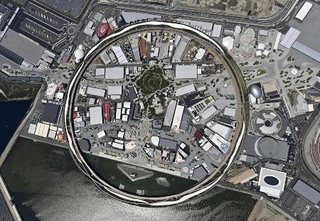 万博会場の大屋根リング＝大阪市此花区の夢洲