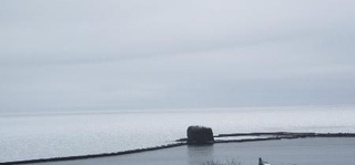 　北海道網走市に接岸した流氷＝２月１７日（網走地方気象台提供）