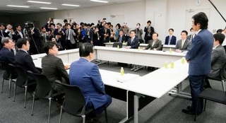 　自民党と日本維新の会が開いた社会保障改革の実務者協議＝１０日、国会