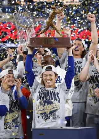 　ワールドシリーズでＭＶＰに輝いたドジャース・山本＝１１月、トロント（共同）