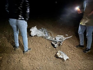 　アンカラで見つかった機体の破片とみられる残骸＝２３日（アナトリア通信提供・ゲッティ＝共同）