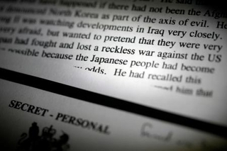 　英政府が公開した、当時の小泉首相がブレア英首相と２００３年７月１９日に会談した内容を記す公文書のコピー（共同）