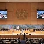 　スイス・ジュネーブで開幕した対人地雷禁止条約の締約国会議＝１日（共同）