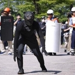 　新潟県新発田市で行われた緊急銃猟の訓練＝８月