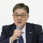 　経営方針説明会で発言するパナソニックＨＤの楠見雄規社長＝２日（同社提供）