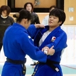 　柔道のＧＳ東京大会に向け練習する嘉重春樺＝味の素ナショナルトレーニングセンター