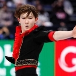 　ジュニア男子ＳＰ　演技する中田璃士＝ＩＧアリーナ