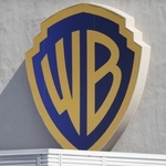 　米ワーナー・ブラザース・ディスカバリーのロゴ＝２０２５年１０月、カリフォルニア（ゲッティ＝共同）