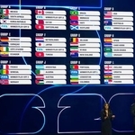 　サッカーＷ杯北中米３カ国大会の１次リーグの組み合わせ。日本はＦ組に入った＝５日、米ワシントン（共同）