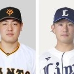 　（左から）ヤクルトの村上宗隆、巨人の岡本和真、西武の今井達也、高橋光成