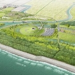 　福島県双葉町と浪江町にまたがる「福島県復興祈念公園」の完成イメージ（同県提供）