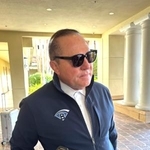 　取材に応じるボラス氏＝１１日、米フロリダ州オーランド（共同）