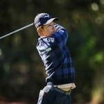 　プレーする杉浦悠太＝１１日、米フロリダ州ポンテベドラビーチ（ゲッティ＝共同）