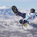 　男子ビッグエア予選１回目　ジャンプする宮村結斗＝スティームボートスプリングズ（共同）