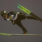 　４位に入った二階堂蓮の飛躍＝クリンゲンタール（ロイター＝共同）